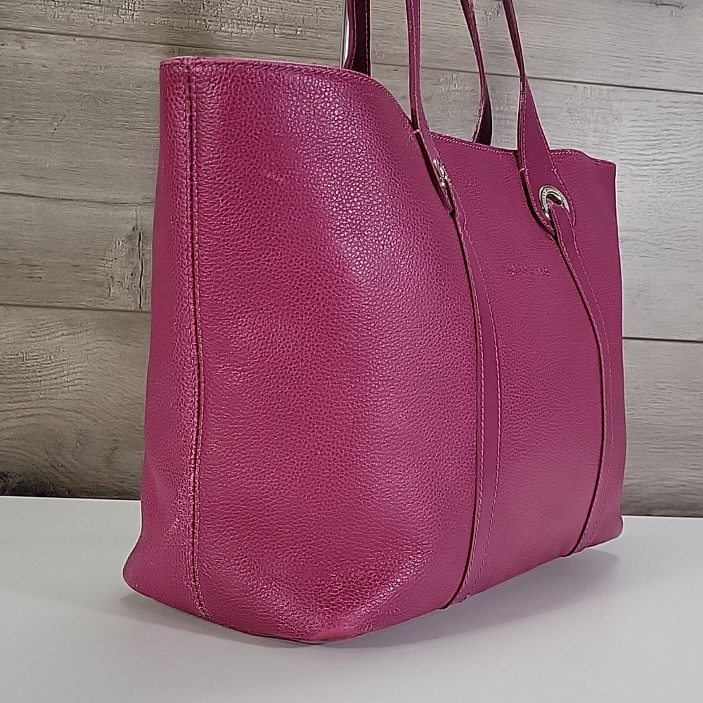Longchamp Pink Pebbled Leather Tote - Picture 3 of 16